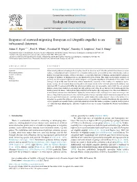 Ecological Engineering Response of Seaward-Migrating European