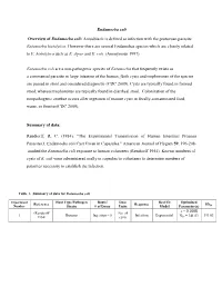 Endamoeba Coli Overview of Endamoeba Coli: Amoebiasis Is
