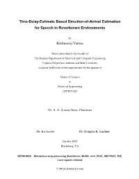 Estimation of Direction of Arrival of Acoustic Signals Using Microphone