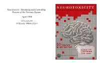 Identifying and Controlling Poisons of the Nervous System