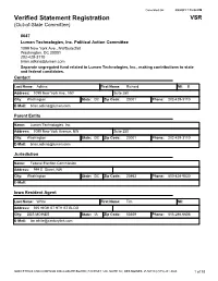 Verified Statement Registration VSR (Out-Of-State Committee)
