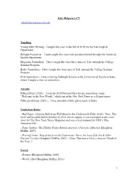 1 Jake Halpern's CV Jakehalpern@Aya.Yale.Edu