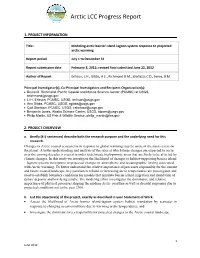 Barrier Island-Lagoon System Response to Arctic