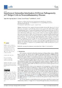 Intensifies Interleukin-23-Driven Pathogenicity of T Helper Cells In