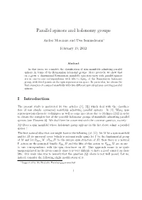 Parallel Spinors and Holonomy Groups