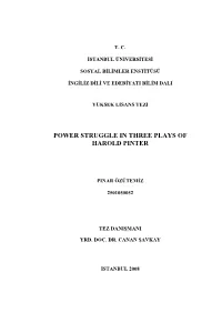 Power Struggle in Three Plays of Harold Pinter