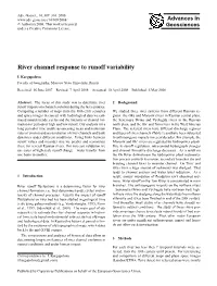 River Channel Response to Runoff Variability