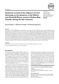 Sediment Records of the Influence of River Damming on the Dynamics Of