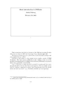 Short Introduction to Pstricks