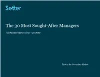 The 30 Most Sought-After Managers