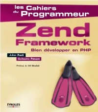 Zend Framework : Bien Développer En