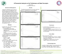A Parametric Analysis on the Performance of Ideal Scramjets Dan Londrico Cleveland State University