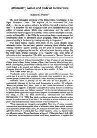Affirmative Action and Judicial Incoherence