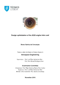 Design Optimization of the A320 Engine Inlet Cowl