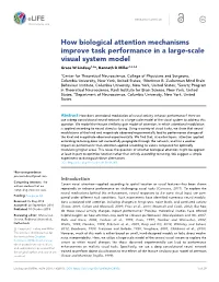 How Biological Attention Mechanisms Improve Task Performance in a Large-Scale Visual System Model Grace W Lindsay1,2*, Kenneth D Miller1,2,3,4