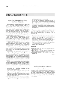 IFRAO Report No