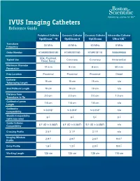 IVUS Imaging Catheters Reference Guide