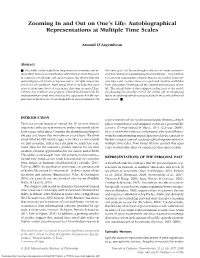 Zooming in and out on One's Life: Autobiographical Representations