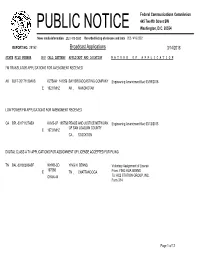 Broadcast Applications 3/14/2018