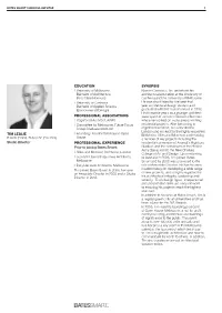 EDUCATION / University of Melbourne Bachelor of Architecture (First