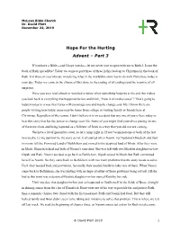 Hope for the Hurting Advent – Part 3