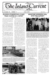 June 2003 One Dollar RECOVERY of MISSING BOYS CLOSES MARITIME WINNERS SAIL TRAGIC CHAPTER in C.I