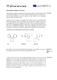 Phencyclidine Analogues (“PCP-Like”)
