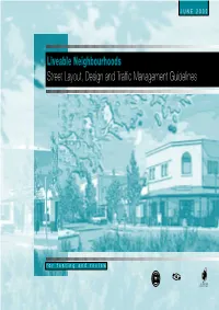 Street Layout, Design, and Traffic Management Guidelines