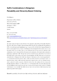 Suffix Combinations in Bulgarian: Parsability and Hierarchy-Based Ordering