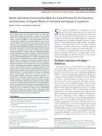 The Humic Substances Paradigm— Definitions