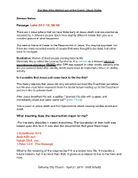 The Man Who Walked out of the Grave: Study Notes