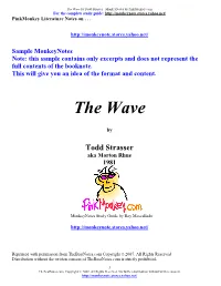 The Wave by Todd Strasser - Monkeynotes by Pinkmonkey.Com for the Complete Study Guide: Pinkmonkey Literature Notes On