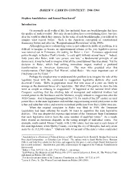 Baker V. Carr in Context: 1946-1964