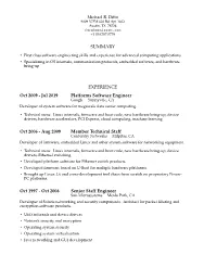 Jul 2019 Platforms Software Engineer Oct 2006