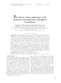 The S Tudy of Cypress Appearance in the Persian Art and Architecture In