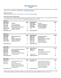 BSBE Biological Engineering Fall 2017