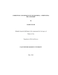 Corruption and Democratic Backsliding: a Perplexing Relationship