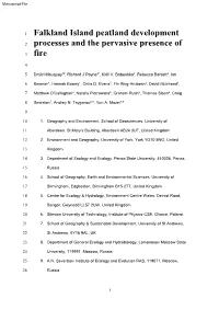 Falkland Island Peatland Development Processes and the Pervasive
