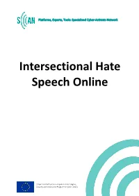 Intersectional Hate Speech Online