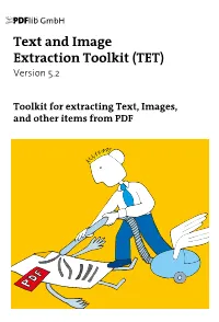 Pdflib Text and Image Extraction Toolkit (TET) Manual