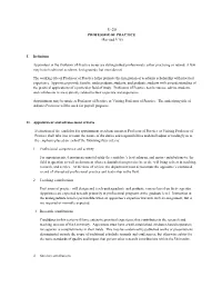 PROFESSOR of PRACTICE (Revised 9/18)