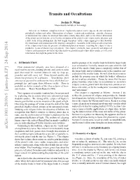 Transits and Occultations