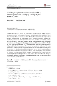 Modeling Sheep Brucellosis Transmission with a Multi-Stage Model in Changling County of Jilin Province, China
