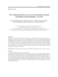 New Arthropod Herbivores on Trees and Shrubs in Iceland and Changes in Pest Dynamics: a Review