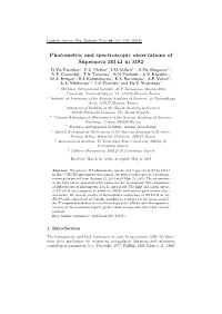 Photometric and Spectroscopic Observations of Supernova 2014J in M82 D.Yu