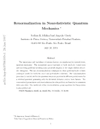 Renormalization in Nonrelativistic Quantum Mechanics