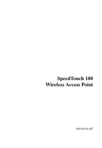Speedtouch 180 Wireless Access Point