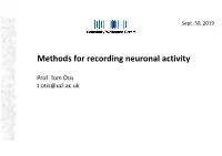 Methods for Recording Neuronal Activity