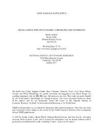 Nber Working Paper Series Gross Capital Inflows To