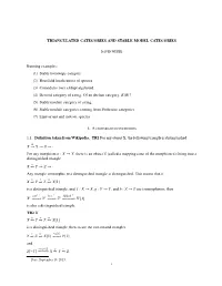 (1) Stable Homotopy Category (2) Bousfield Localizations O